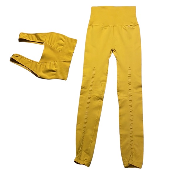 Free People Movement Good Karma Square Neck Bra & Leggings SET XS/S NEW - Picture 3 of 9